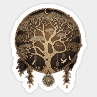 Dream Catcher Tree - Designs for a Green Future Sticker